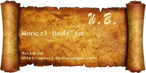 Wenczl Beáta névjegykártya